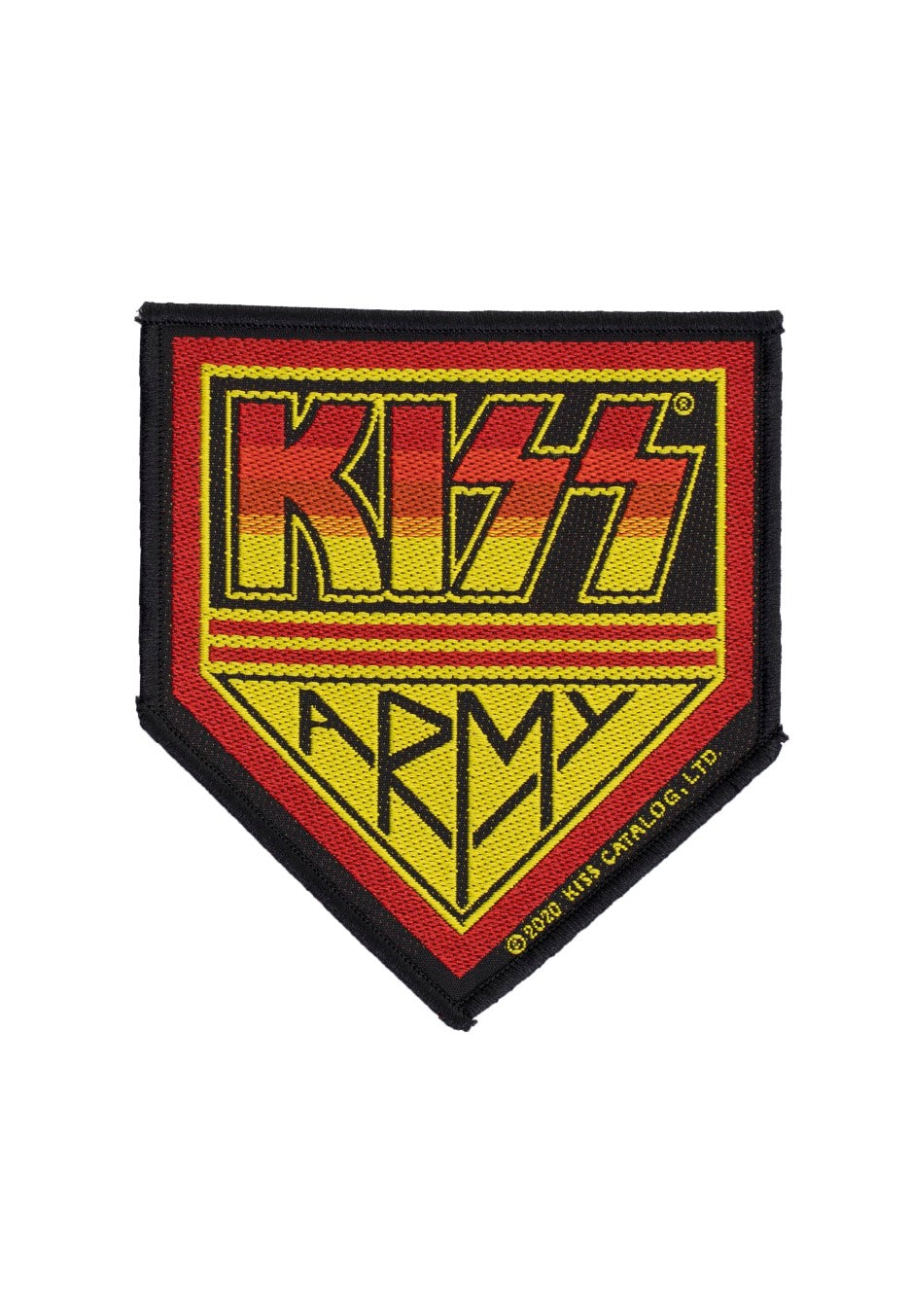 kiss-kiss-army-patch-cusson-jaune-coudre image 1