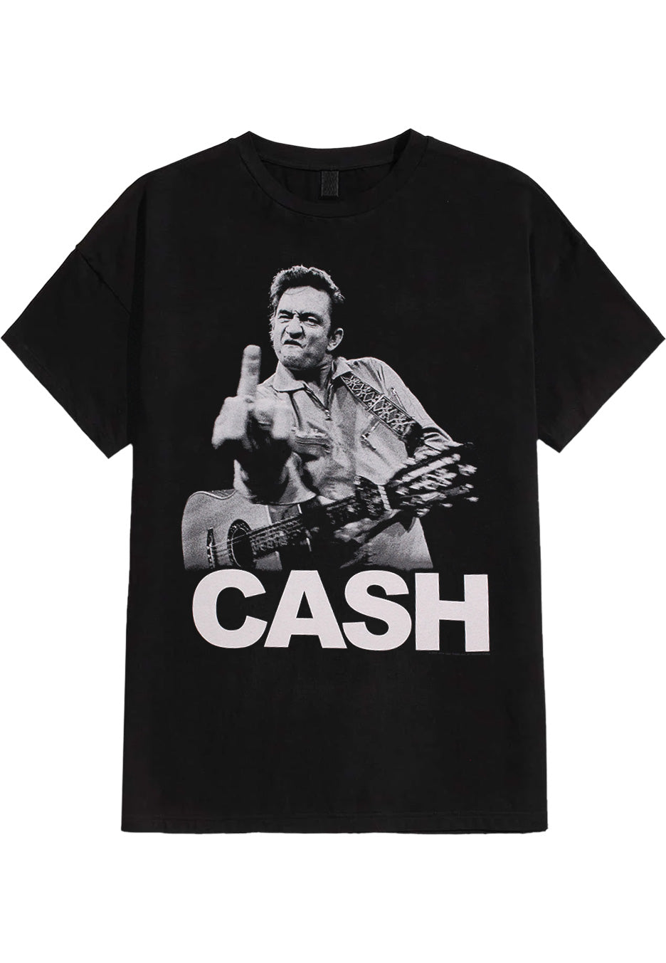 johnny-cash-the-bird-t-shirt-noir-homme image 1