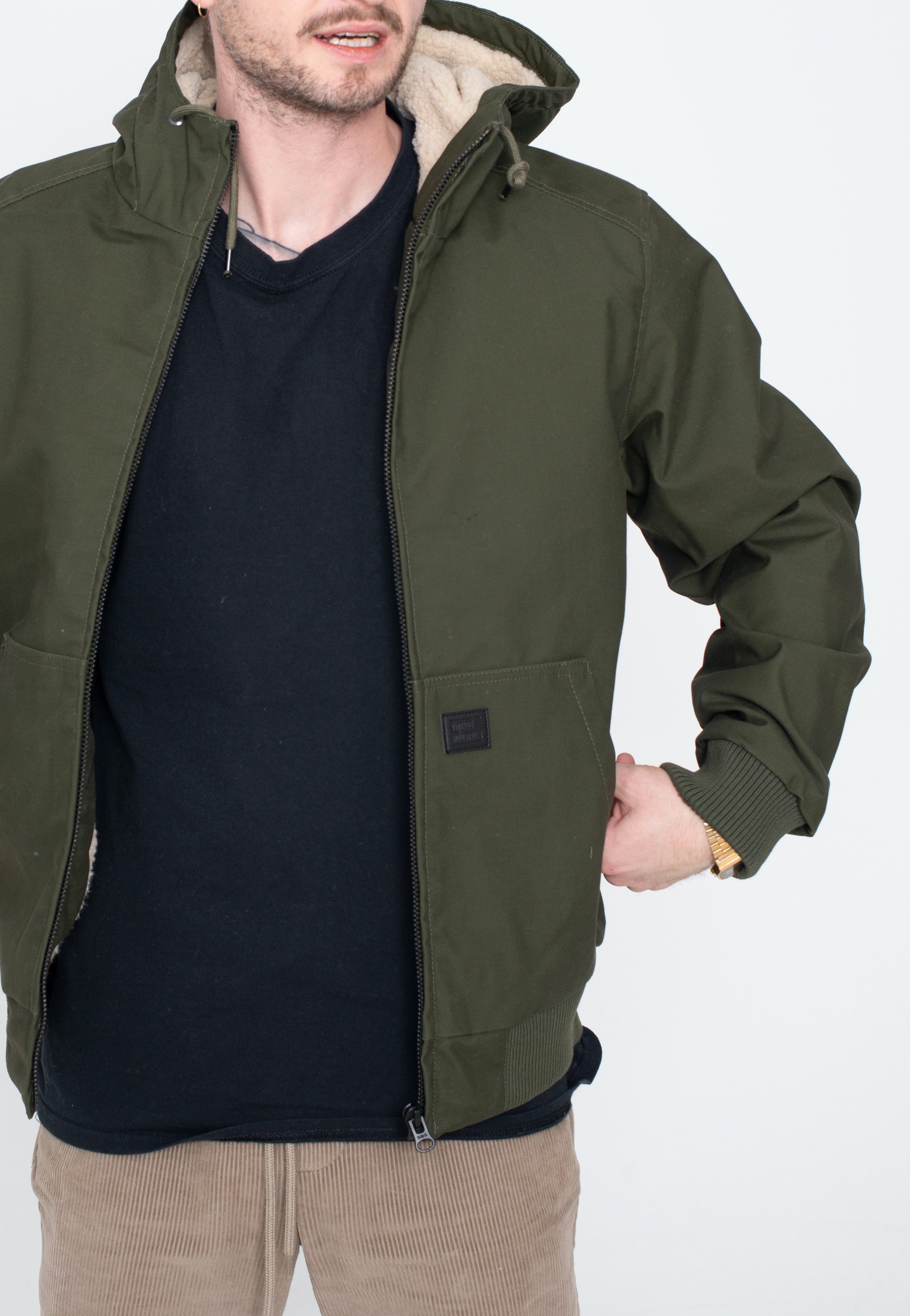 vintage-industries-datton-veste-olive-hiver-homme image 4