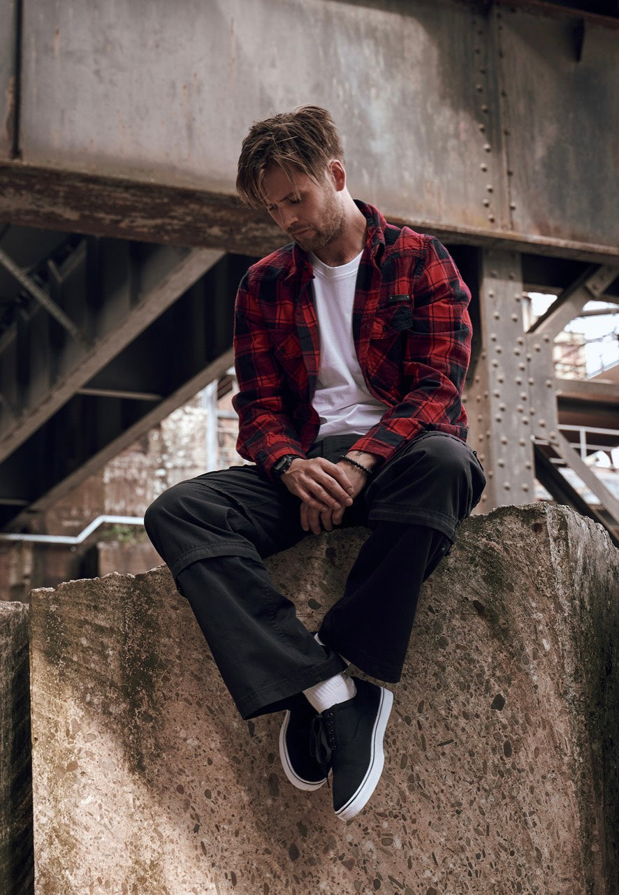 brandit-savannah-pantalon-cargo-noir-loose-fit-homme image 4