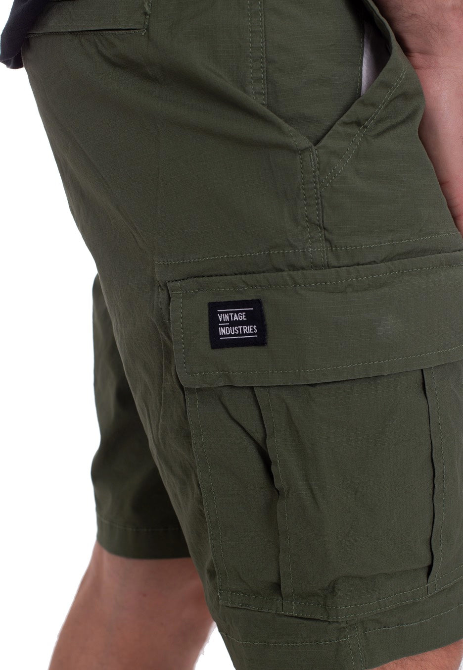 vintage-industries-ryker-short-cargo-vert-olive-coton image 6