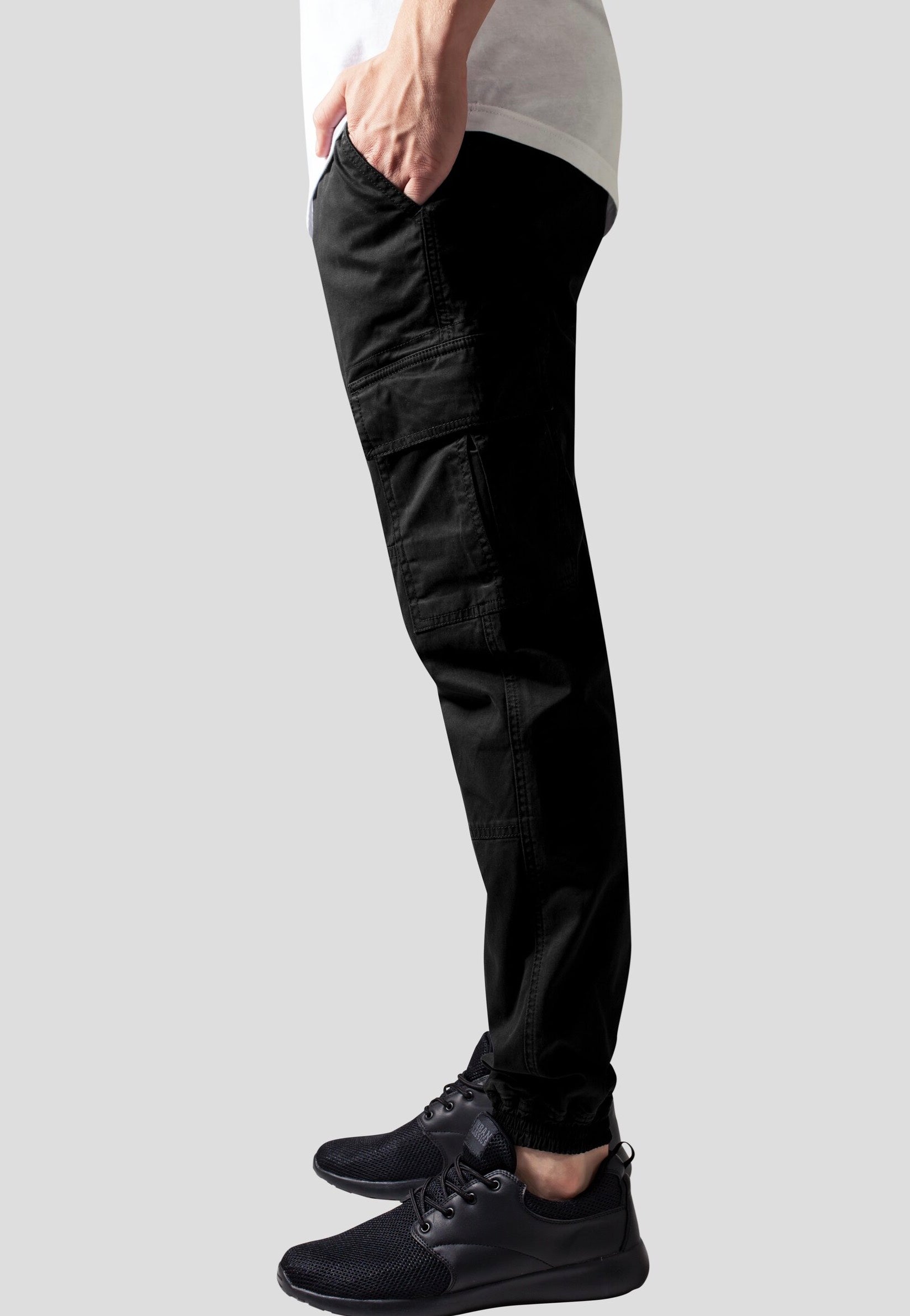 urban-classics-washed-cargo-twill-pantalon-cargo-noir-w30-coton image 6