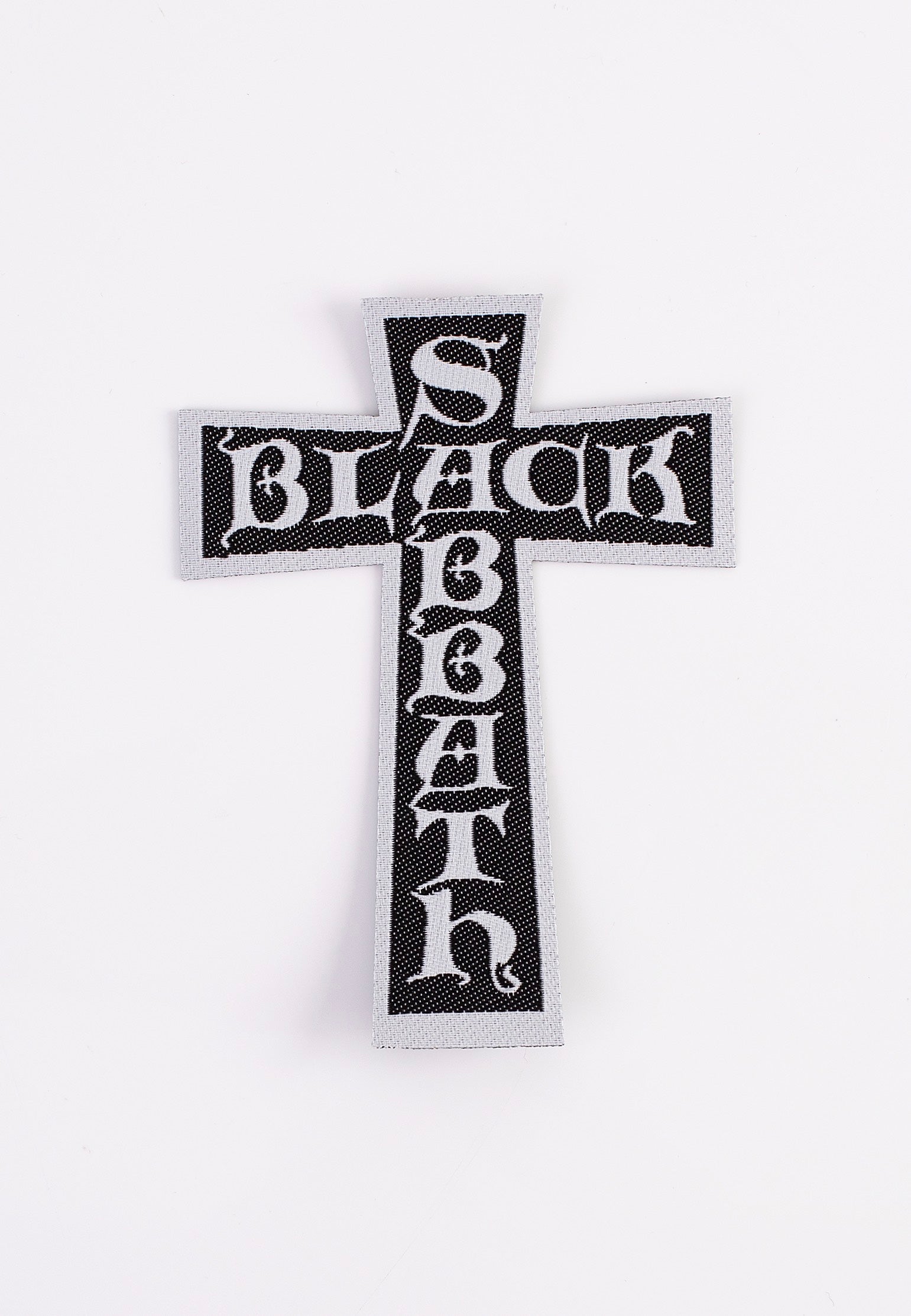 black-sabbath-cross-logo-cut-out-patch-noir image 1