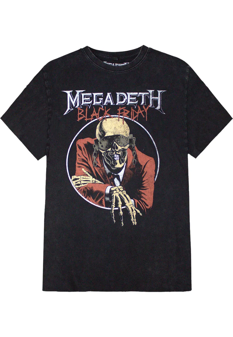 megadeth-black-friday-stone-washed-t-shirt-gris-thrash-metal image 1