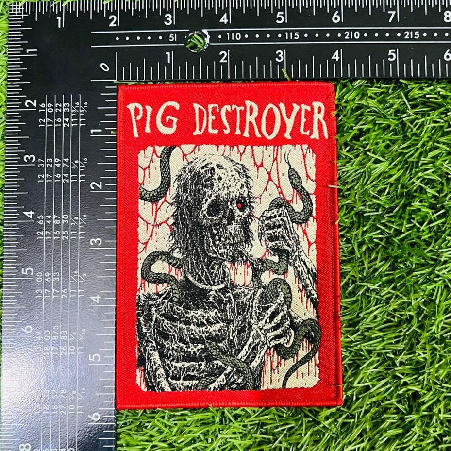 783punx-small-patch-pig-destroyer-snakes-patch-tiss-bordure-rouge image 7
