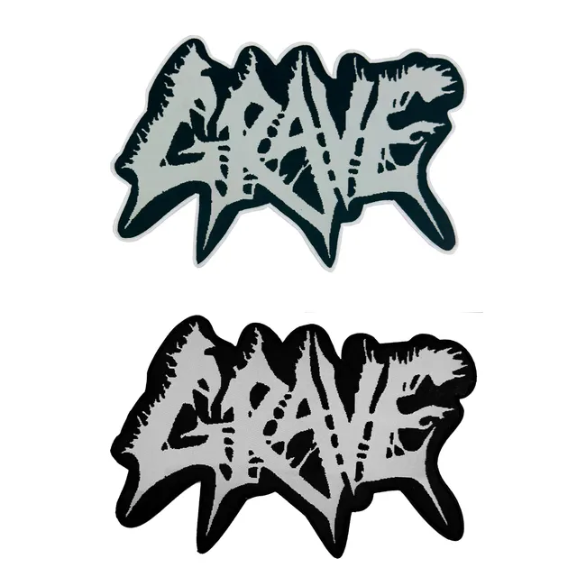 grave-logo-patch-tiss-oversized-bordure-noire-30-cm image 1