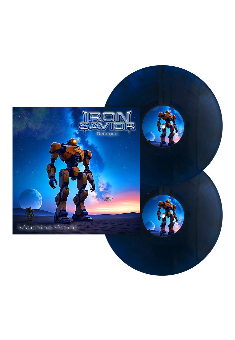 iron-savior-reforged-machine-world-vinyle-bleu-2lp image 1