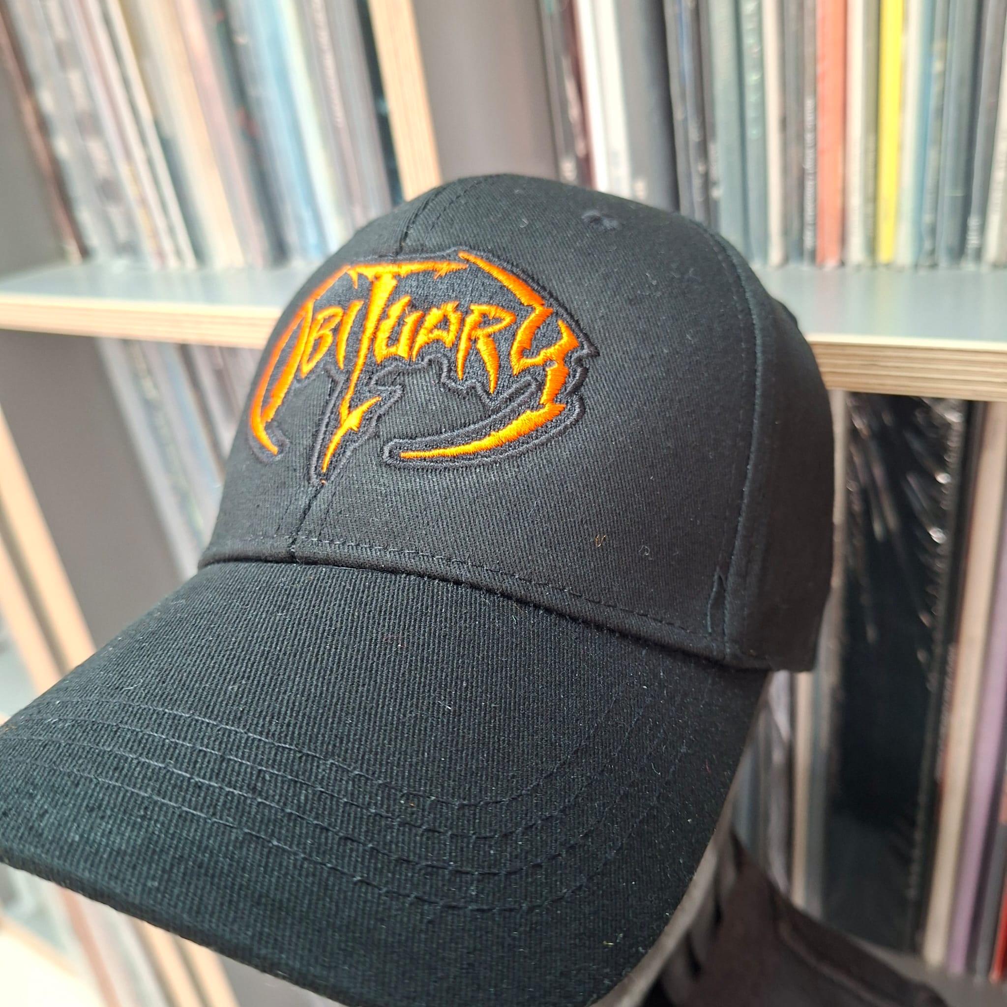obituary-logo-orange-casquette-baseball-brod-e image 2