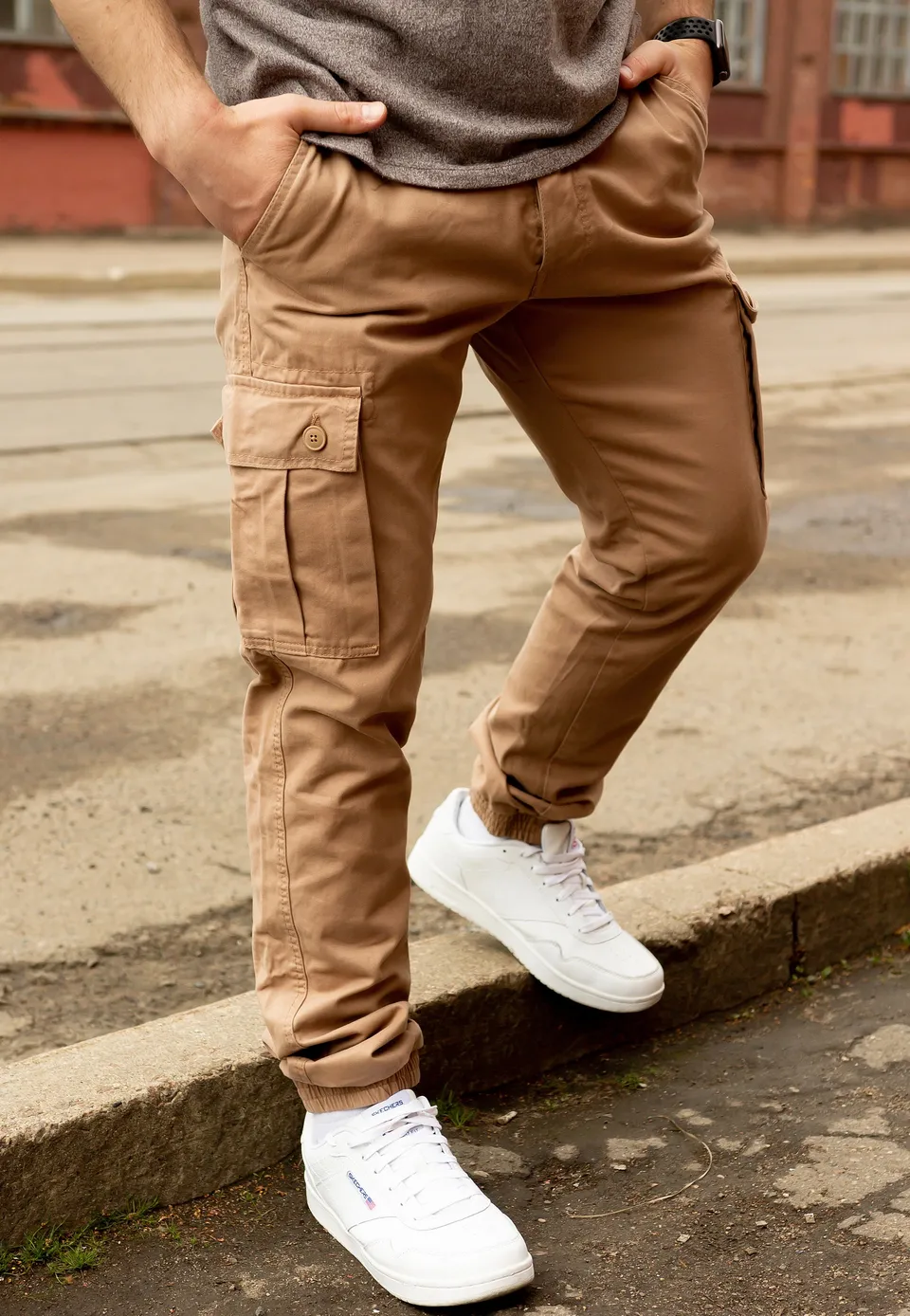 surplus-bad-boys-pantalon-cargo-beige-coton-homme image 1