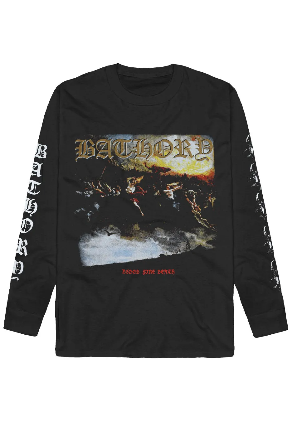 bathory-blood-fire-death-t-shirt-manche-longue-noir image 1