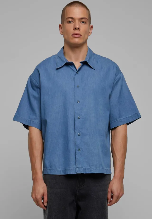 urban-classics-lightweight-denim-chemise-bleu-skyblue-homme image 1