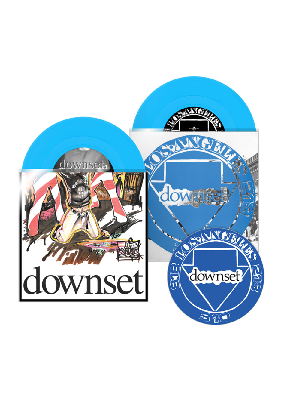 downset-92-demos-vinyle-2x7-ep-bleu-hardcore image 1