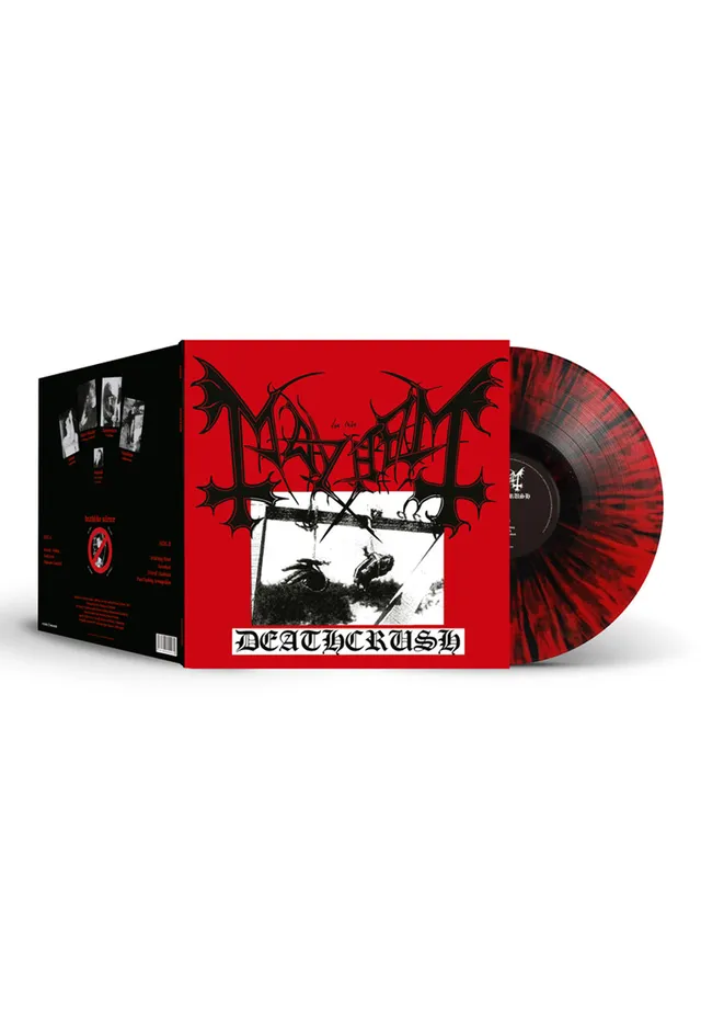 mayhem-deathcrush-vinyle-rouge-noir-splatter-black-metal image 1
