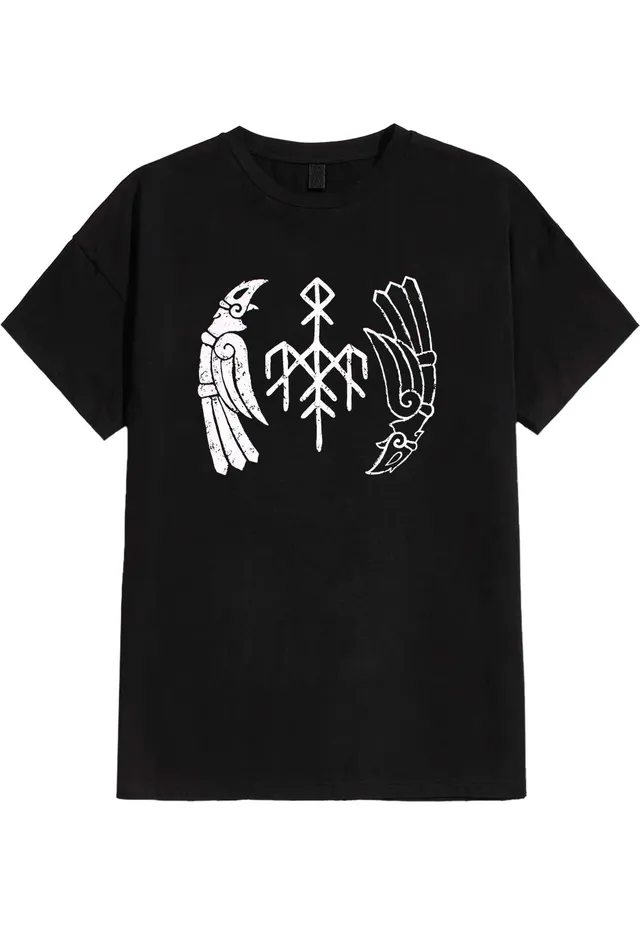 wardruna-kvitravn-t-shirt-noir-homme-folk image 1