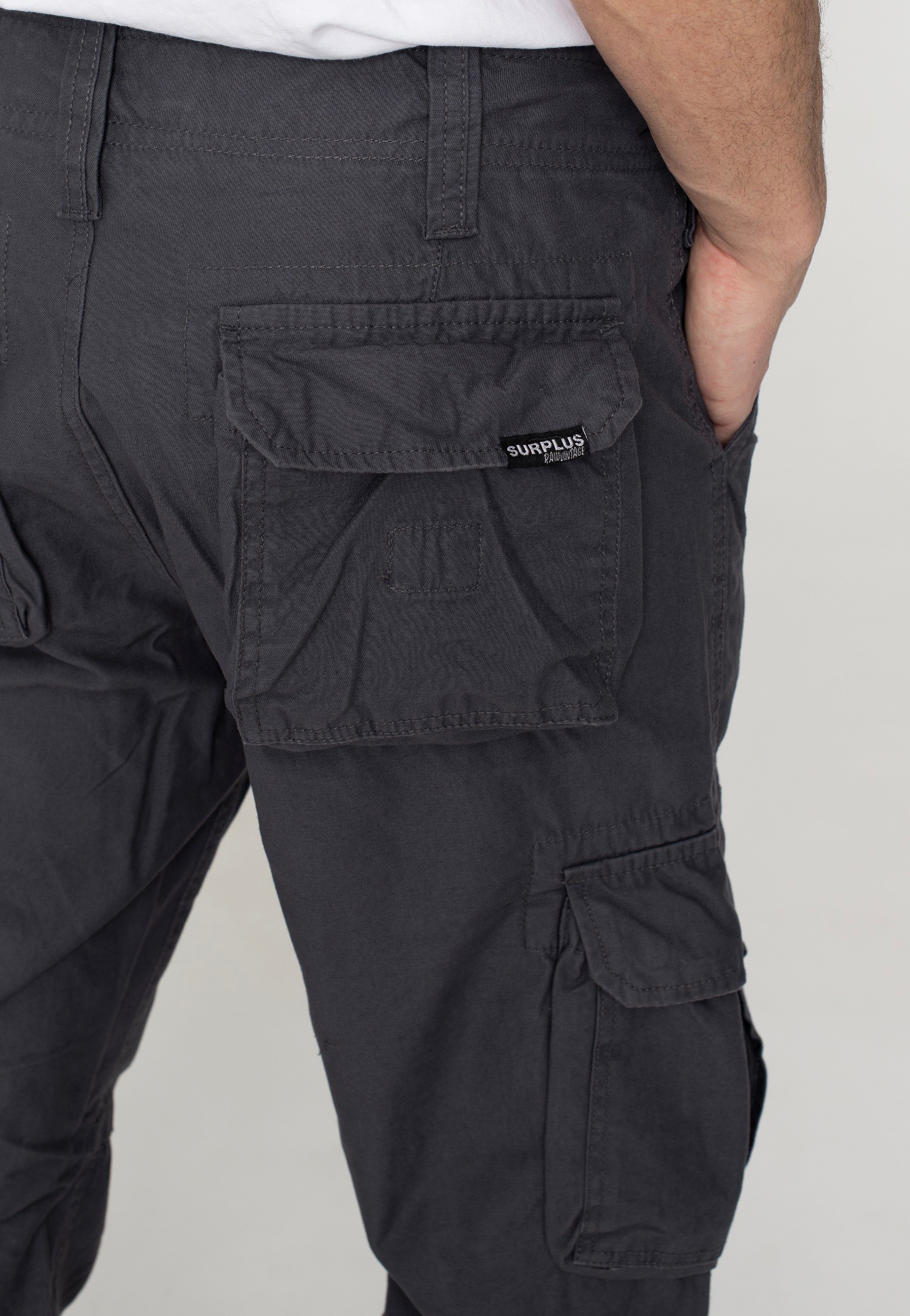 surplus-airborne-slimmy-pantalon-cargo-anthracite-slim-homme image 7