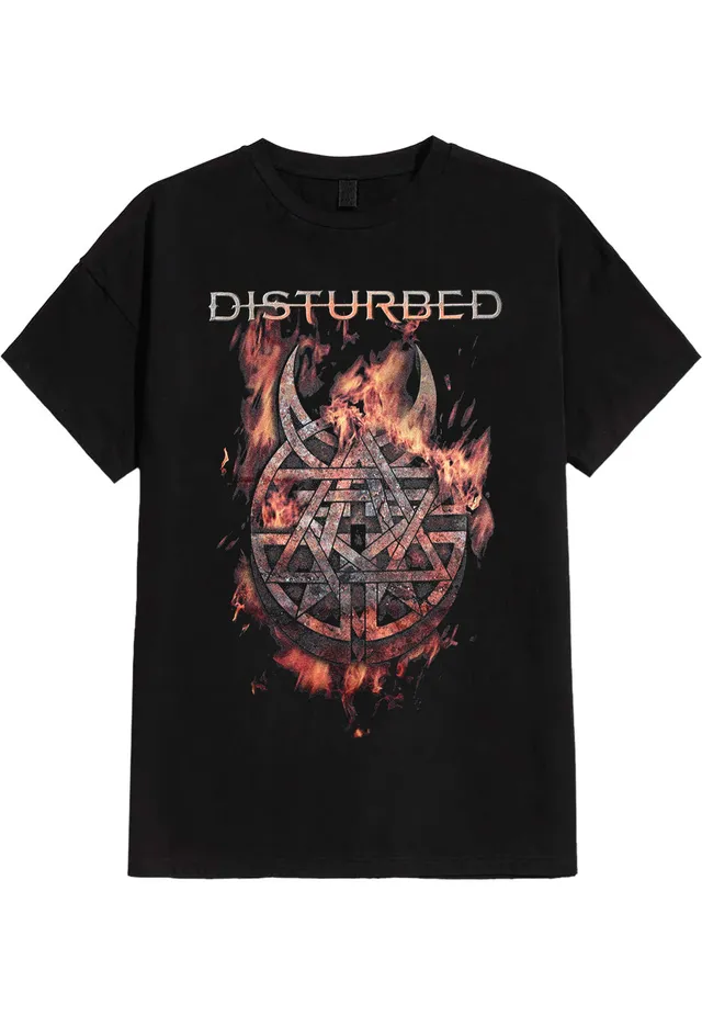disturbed-burning-belief-t-shirt-noir-homme image 1