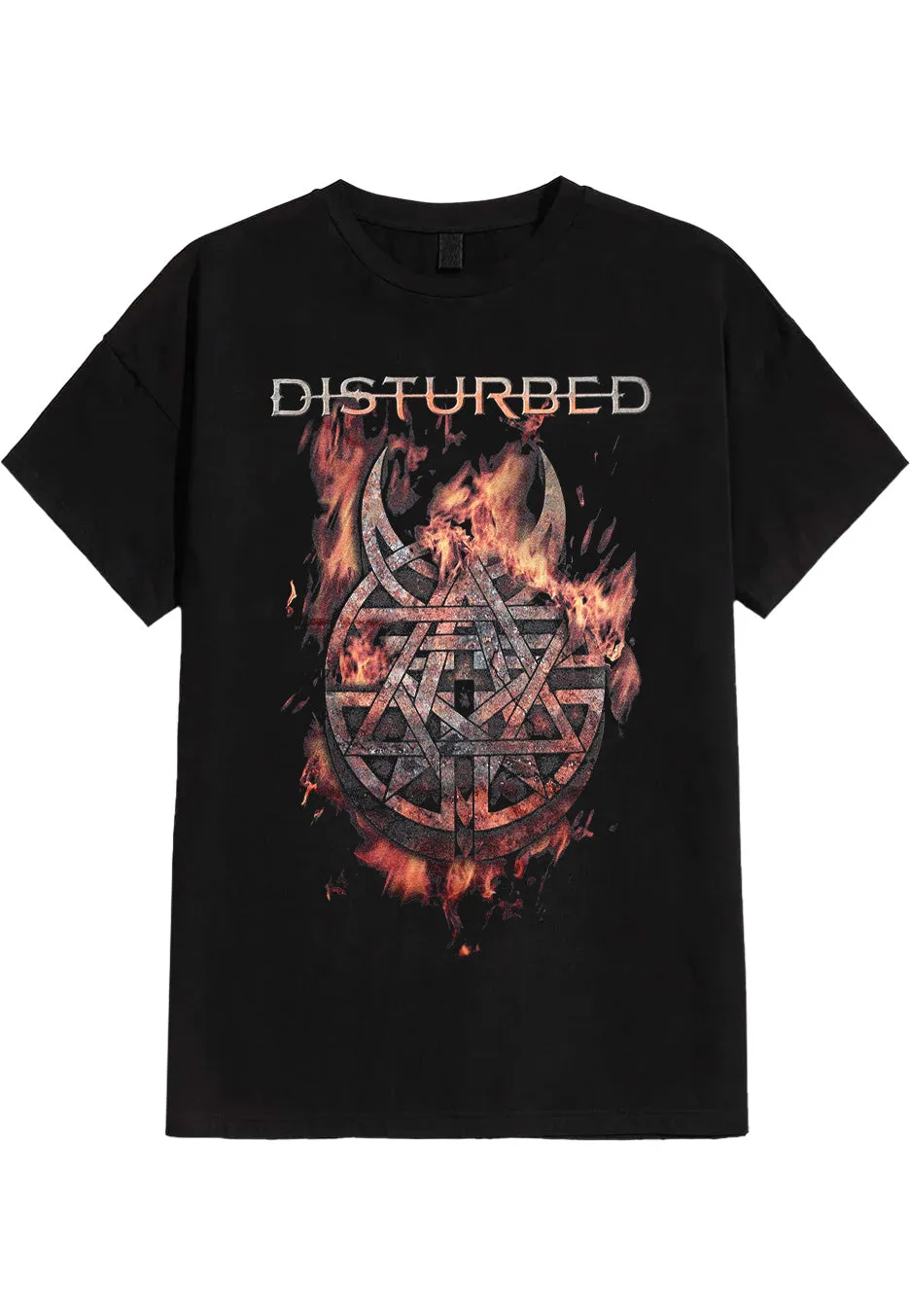 disturbed-burning-belief-t-shirt-noir-homme image 1