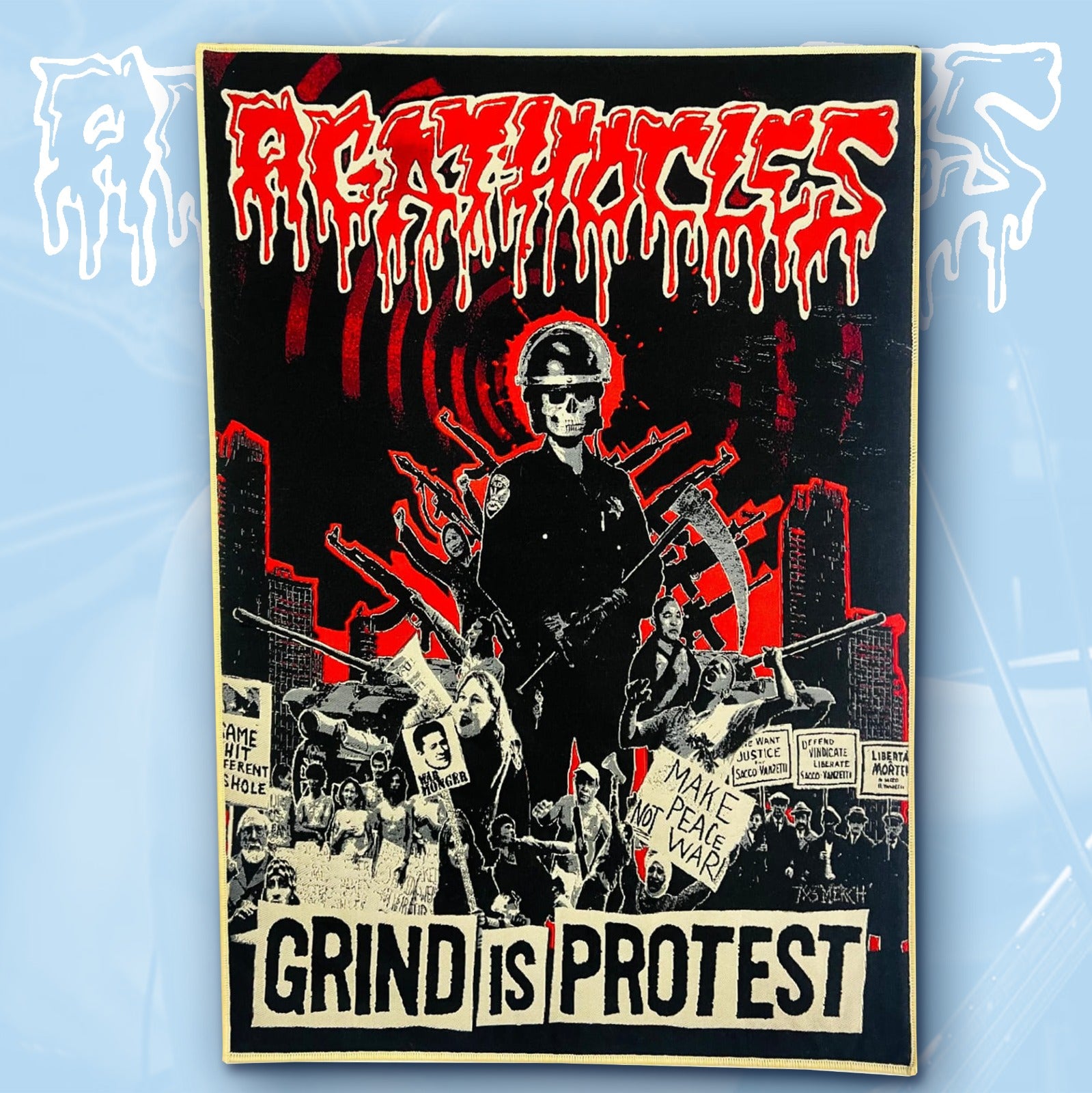 agathocles-grind-is-protest-backpatch-tiss-dos image 4