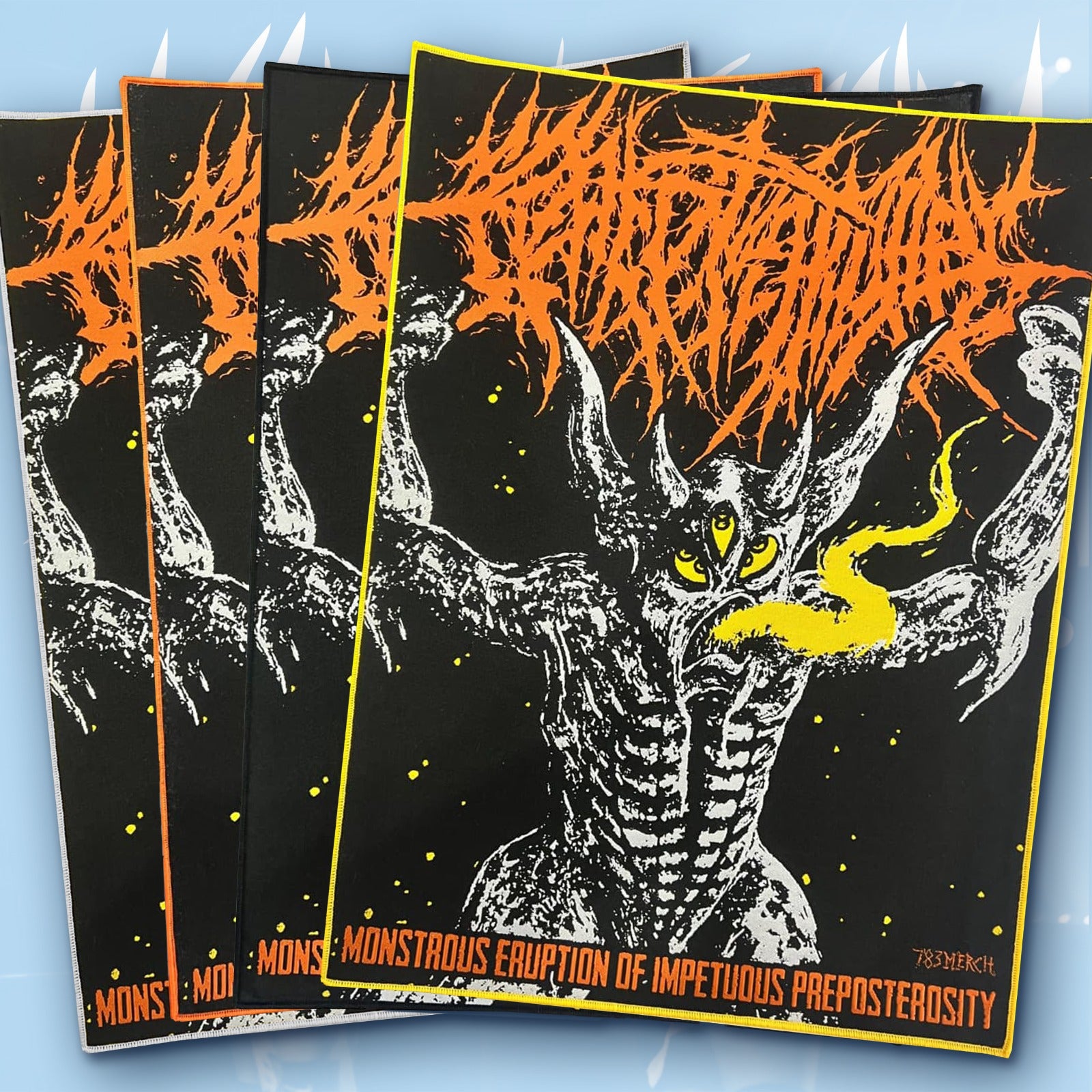 783punx-crepitation-monstrous-eruption-backpatch-tiss-bordure-noire image 1