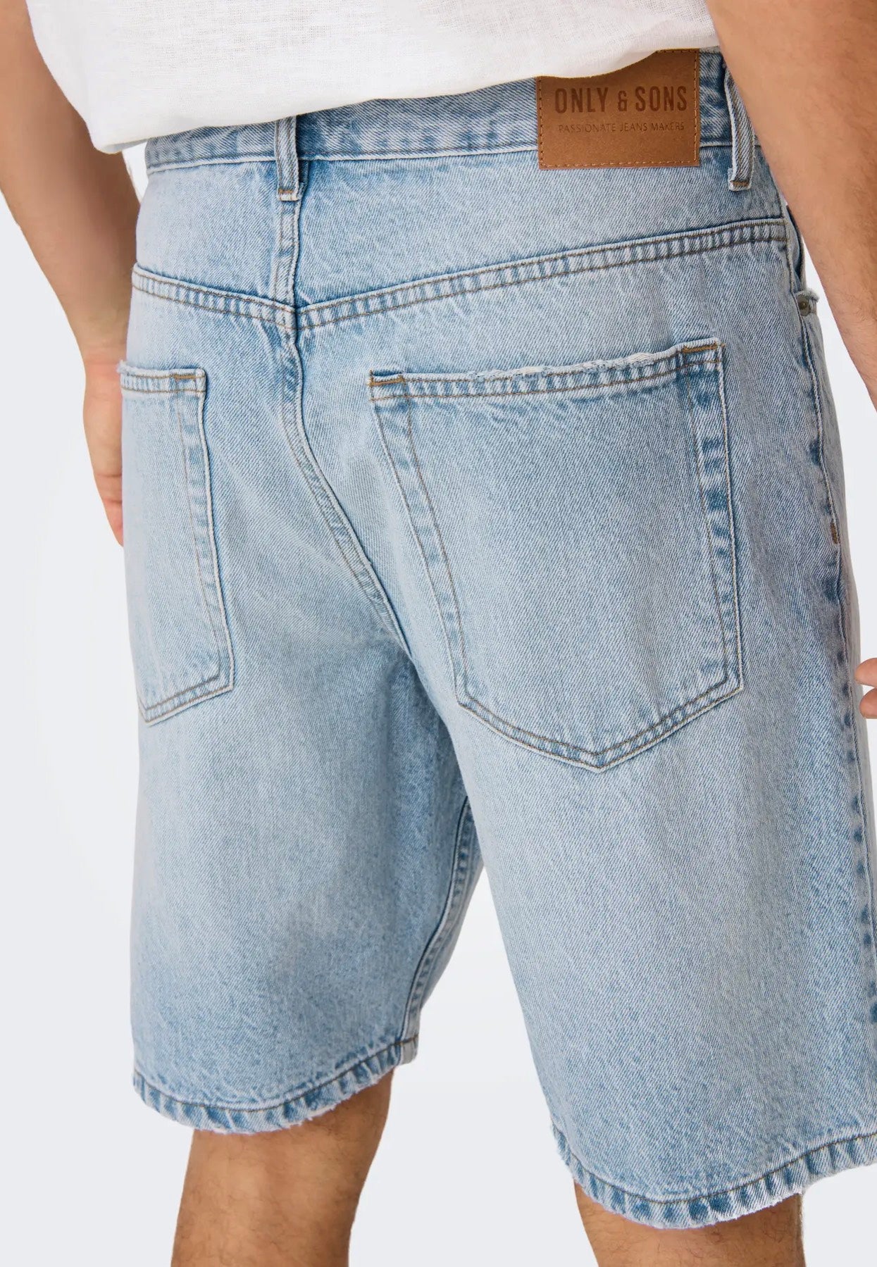 only-sons-edge-light-blue-short-jean-bleu-m image 4