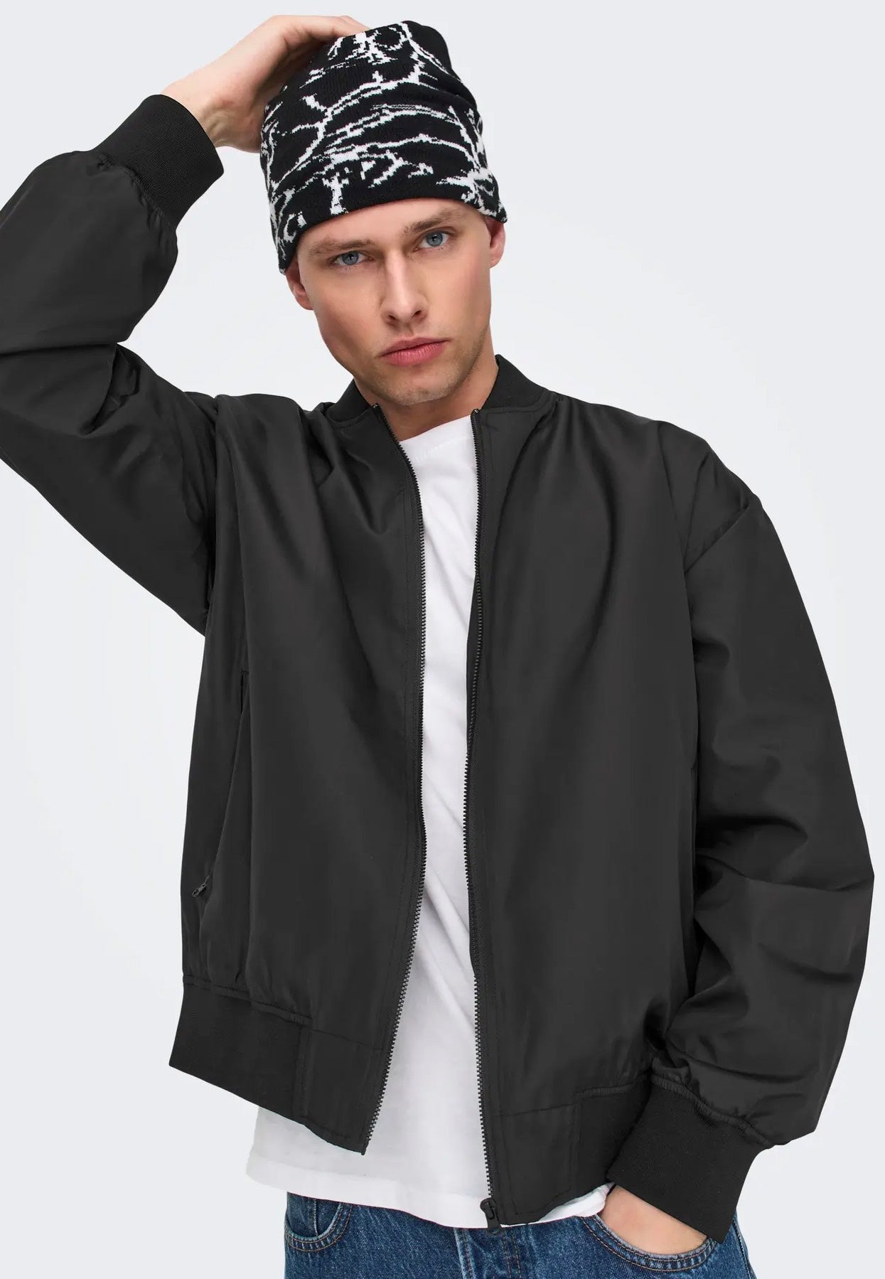 only-sons-gavin-bomber-veste-bomber-homme-noir image 3