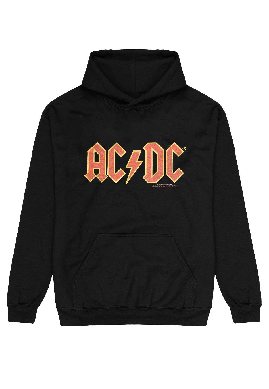 ac-dc-red-logo-hoodie-sweat-capuche-noir-hard-rock image 1