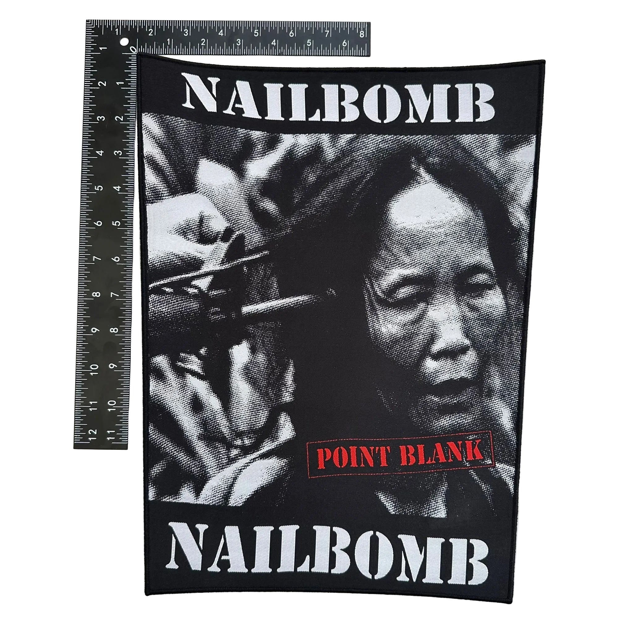 nailbomb-point-blank-backpatch-cusson-bordure-noire image 3