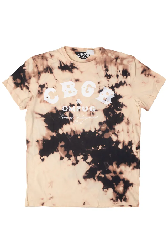 cbgb-classic-logo-t-shirt-dip-dye-noir-marron image 1