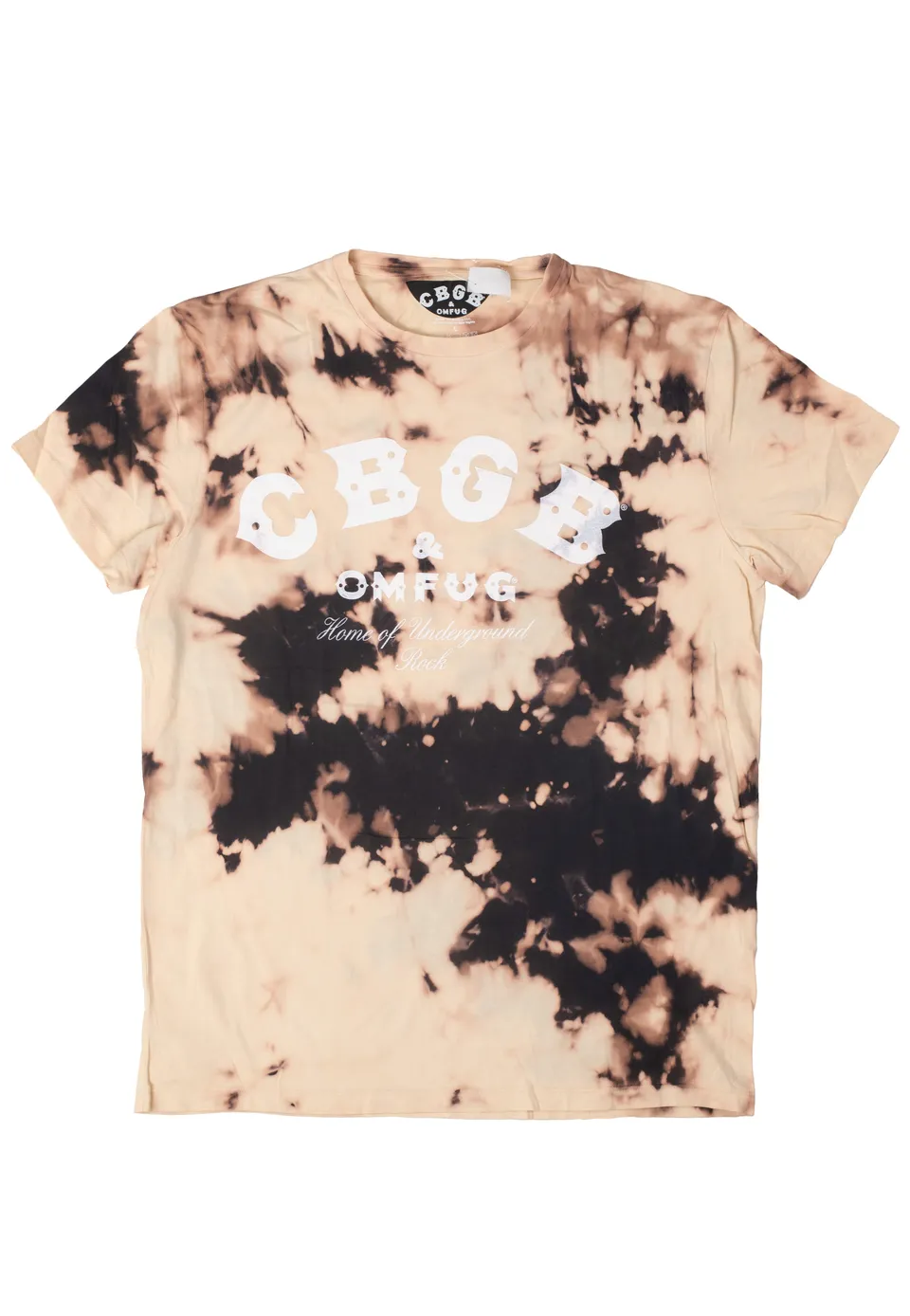 cbgb-classic-logo-t-shirt-dip-dye-noir-marron image 1