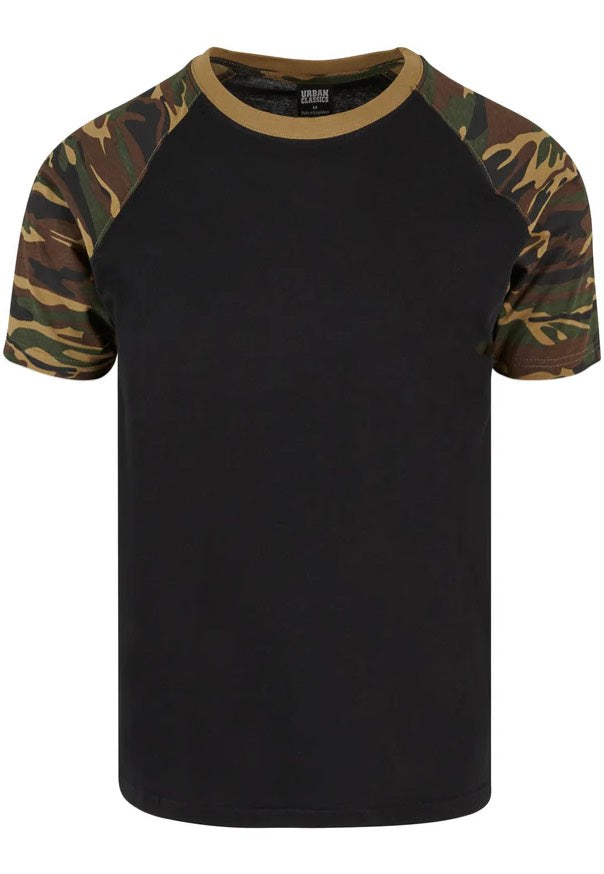 urban-classics-raglan-contrast-t-shirt-noir-woodcamo image 4