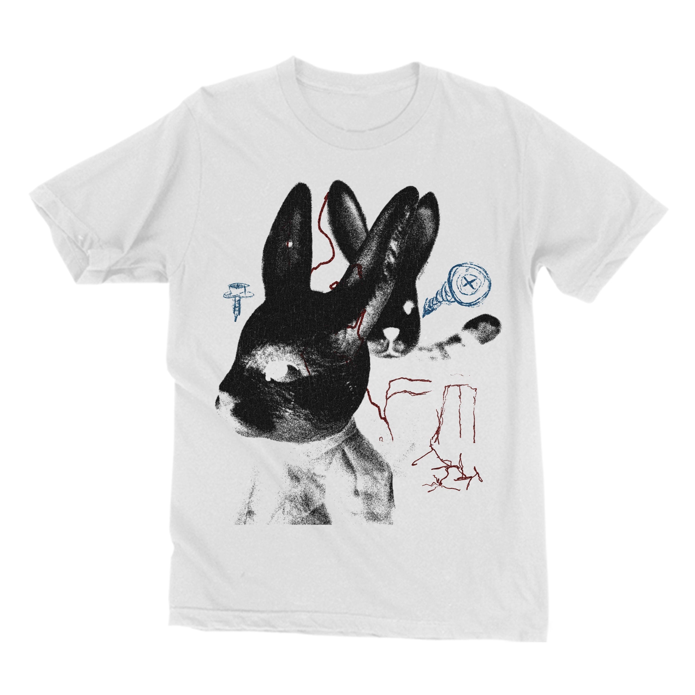 fleshwater-white-rabbit-cement-t-shirt-coton-taille-l image 2