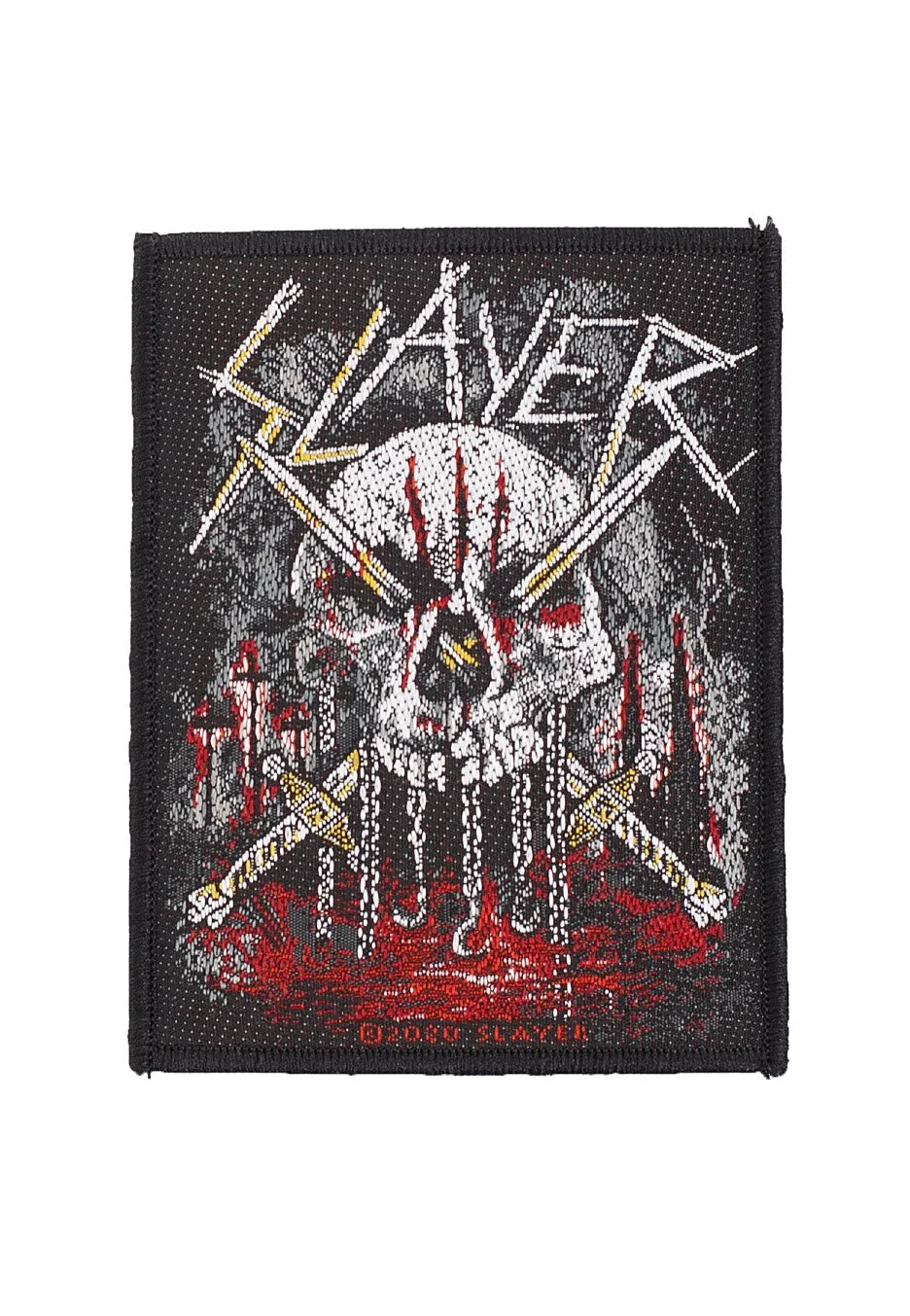 slayer-skull-swords-patch-coudre-noir-taille-unique image 1