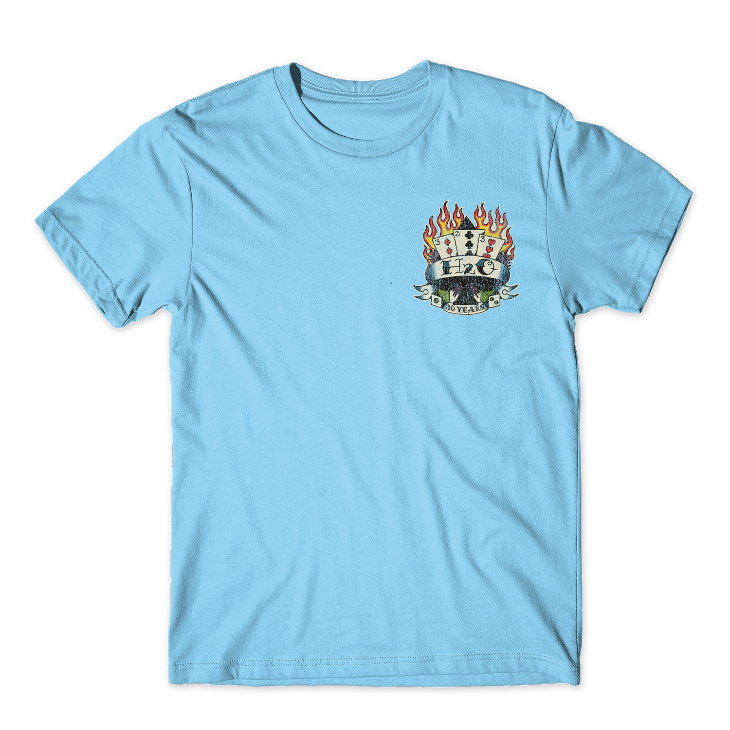 blackout-records-h2o-30-t-shirt-noir-anniversaire image 3