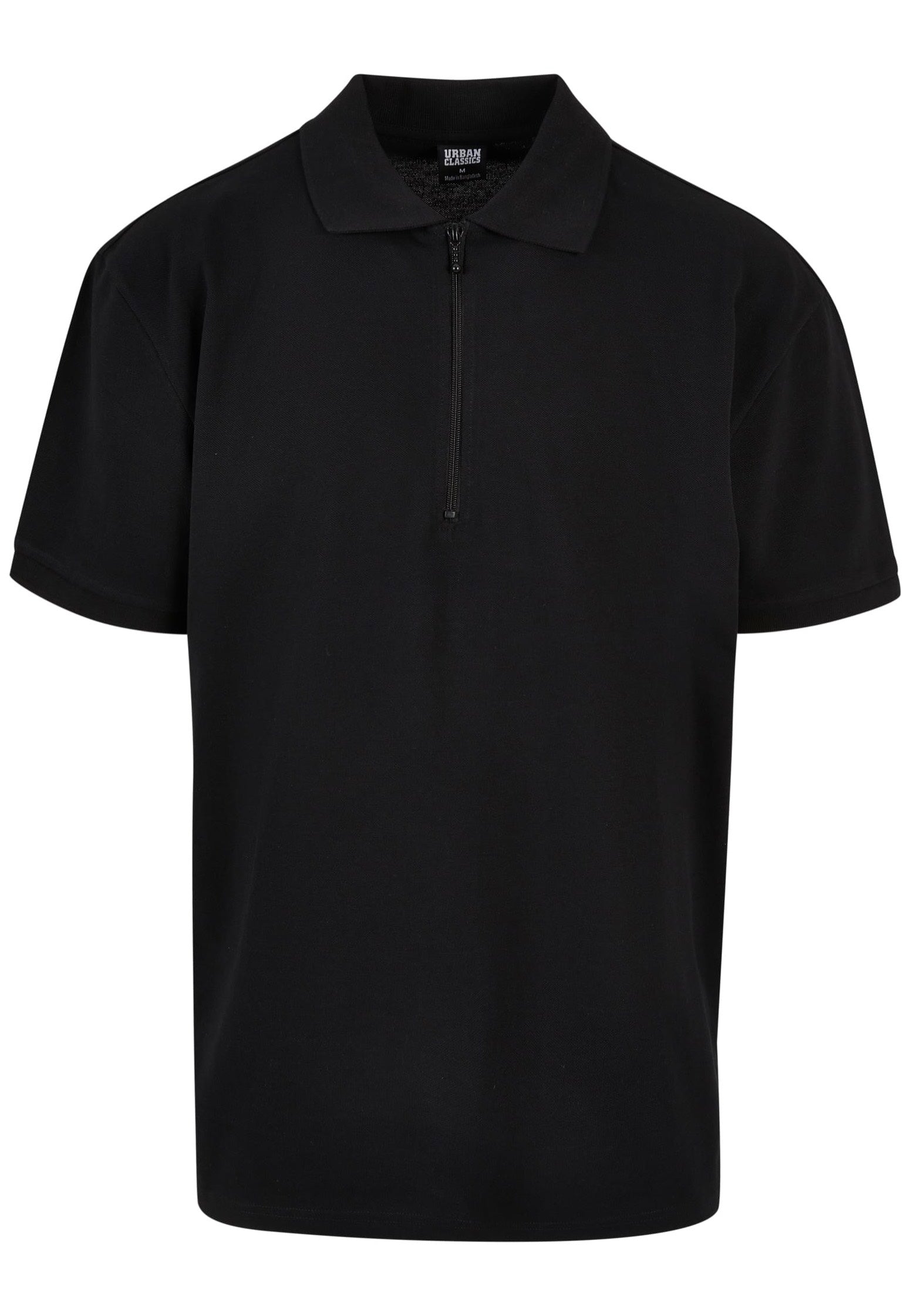 urban-classics-oversized-zip-polo-noir-coton image 6