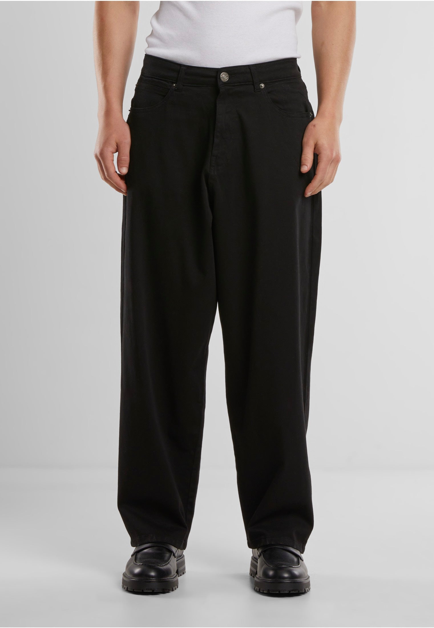 urban-classics-tapered-twill-baggy-pantalon-noir-coton image 6