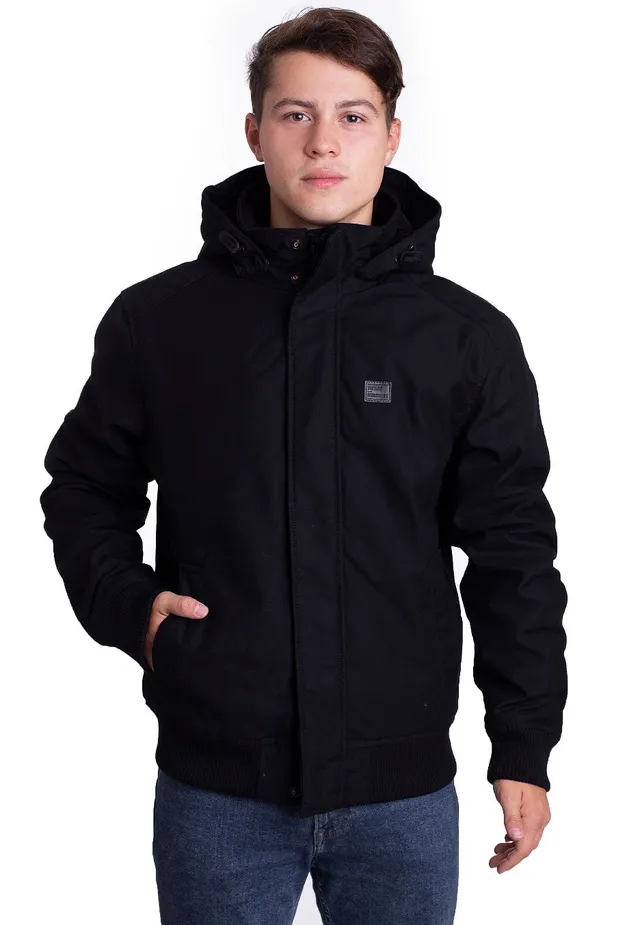 vintage-industries-hudson-black-veste-noire-hiver-homme image 1