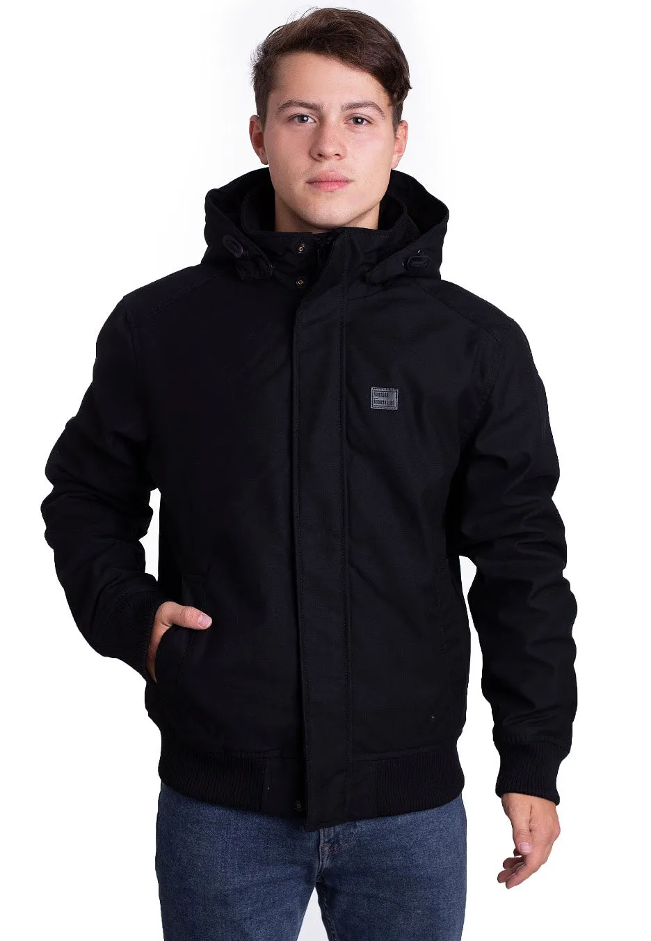 vintage-industries-hudson-black-veste-noire-hiver-homme image 1