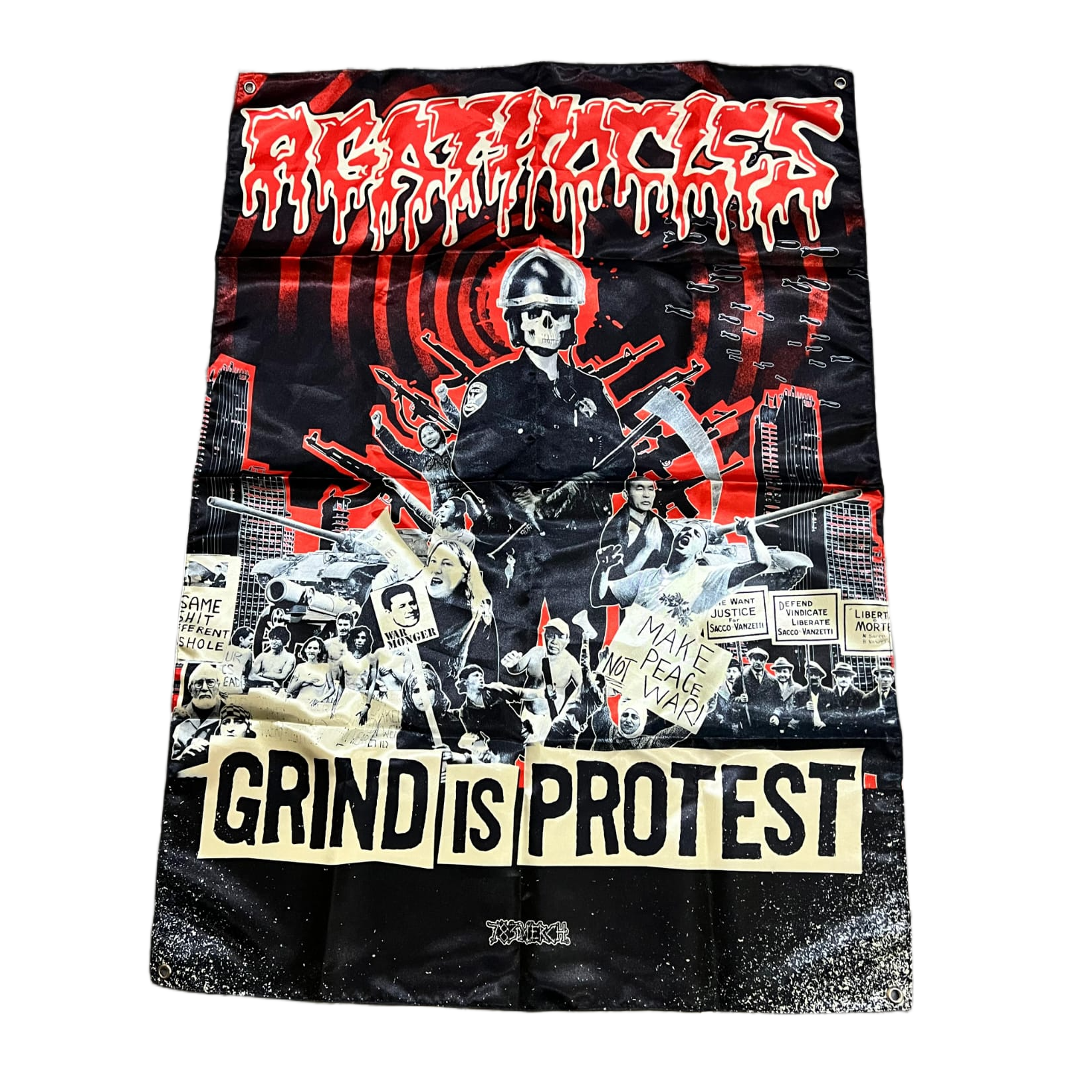 agathocles-grind-is-protest-drapeau-tissu-100x70-cm image 2