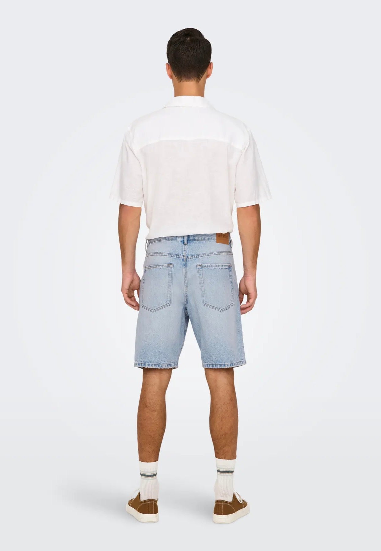 only-sons-edge-light-blue-short-jean-bleu-m image 3