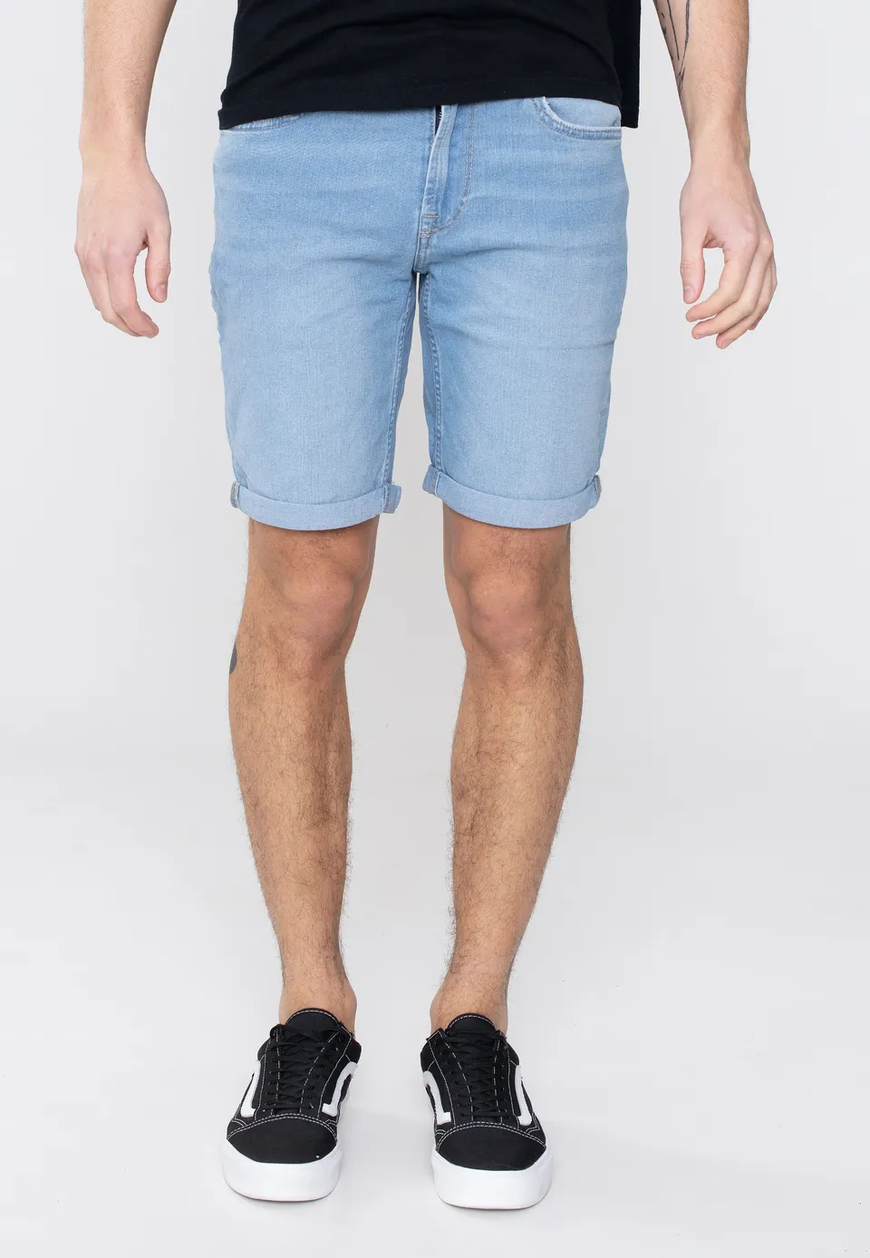 only-sons-ply-short-jean-denim-bleu-clair-homme image 1