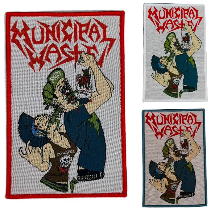 municipal-waste-beer-pressure-patch-tiss-bordure-blanche-tissage-serr image 1