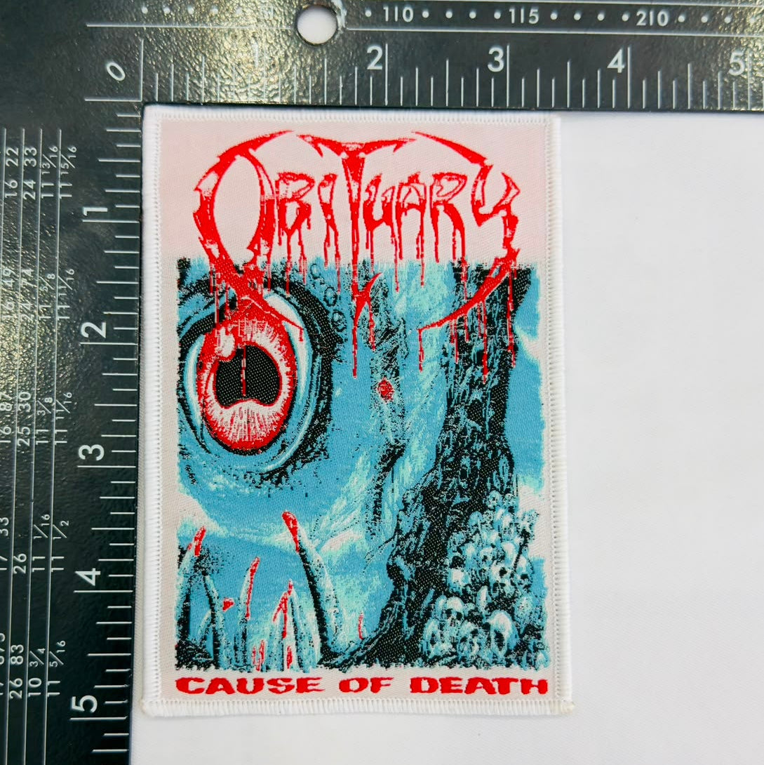 obituary-cause-of-death-patch-tiss-bordure-bleue-death-metal image 5