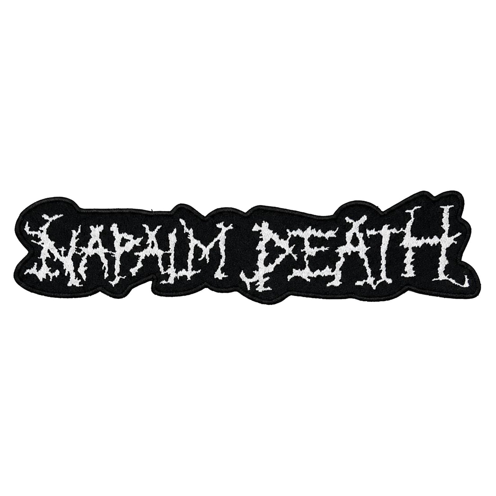 napalm-death-logo-backpatch-tiss-oversize-blanc image 2