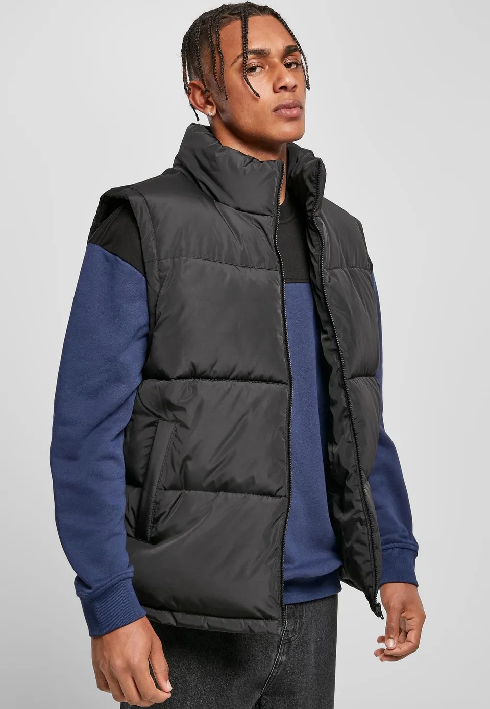 urban-classics-block-puffer-gilet-noir-homme image 1