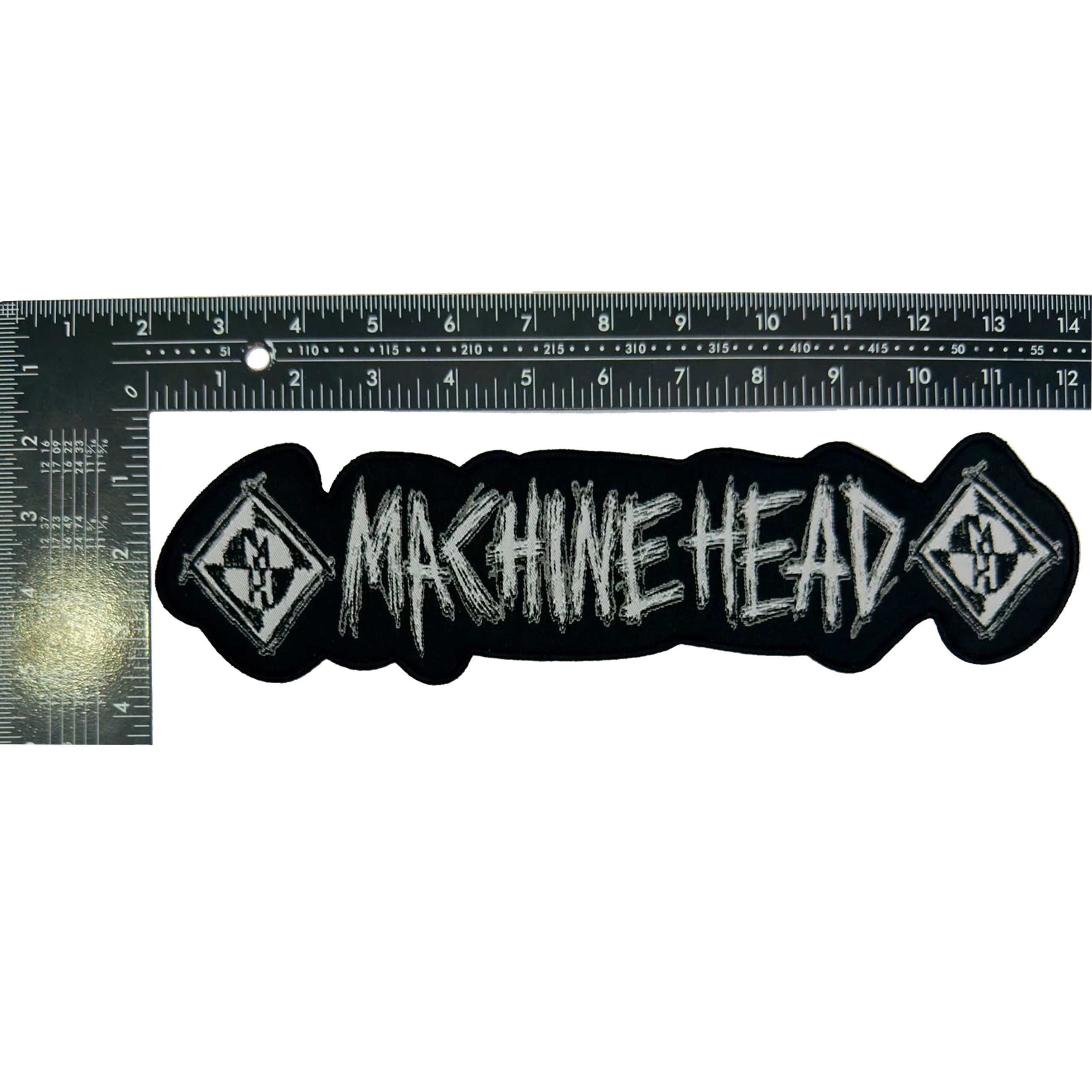 machine-head-logo-backpatch-tiss-30cm-bord-noir-ou-blanc image 3