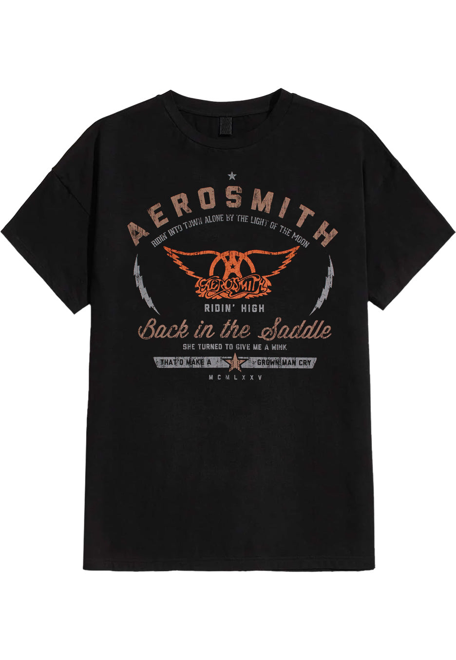 aerosmith-back-in-the-saddle-t-shirt-noir-classic-rock image 1