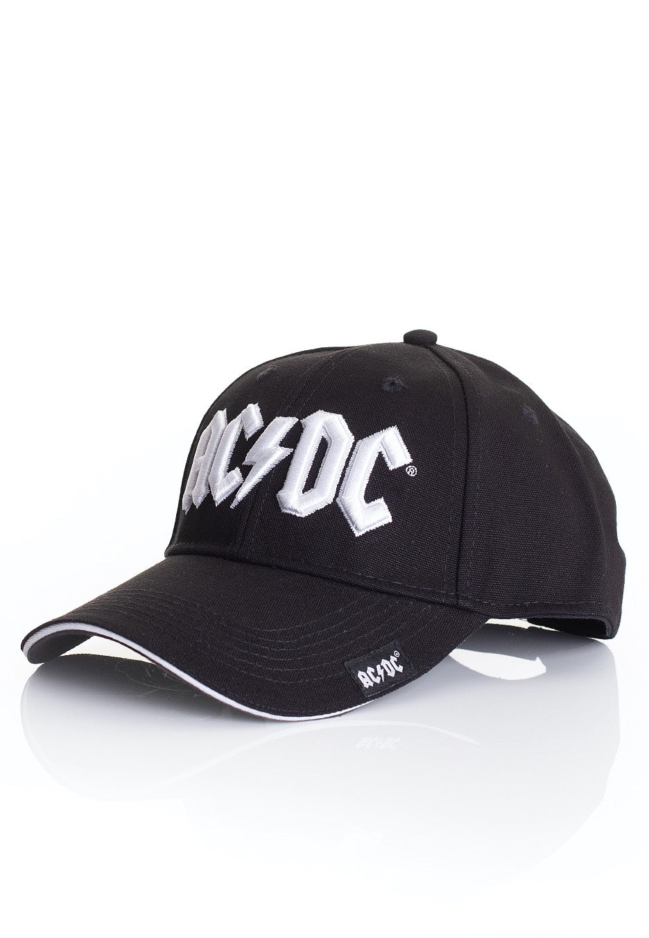 ac-dc-white-logo-casquette-noire-strapback image 1