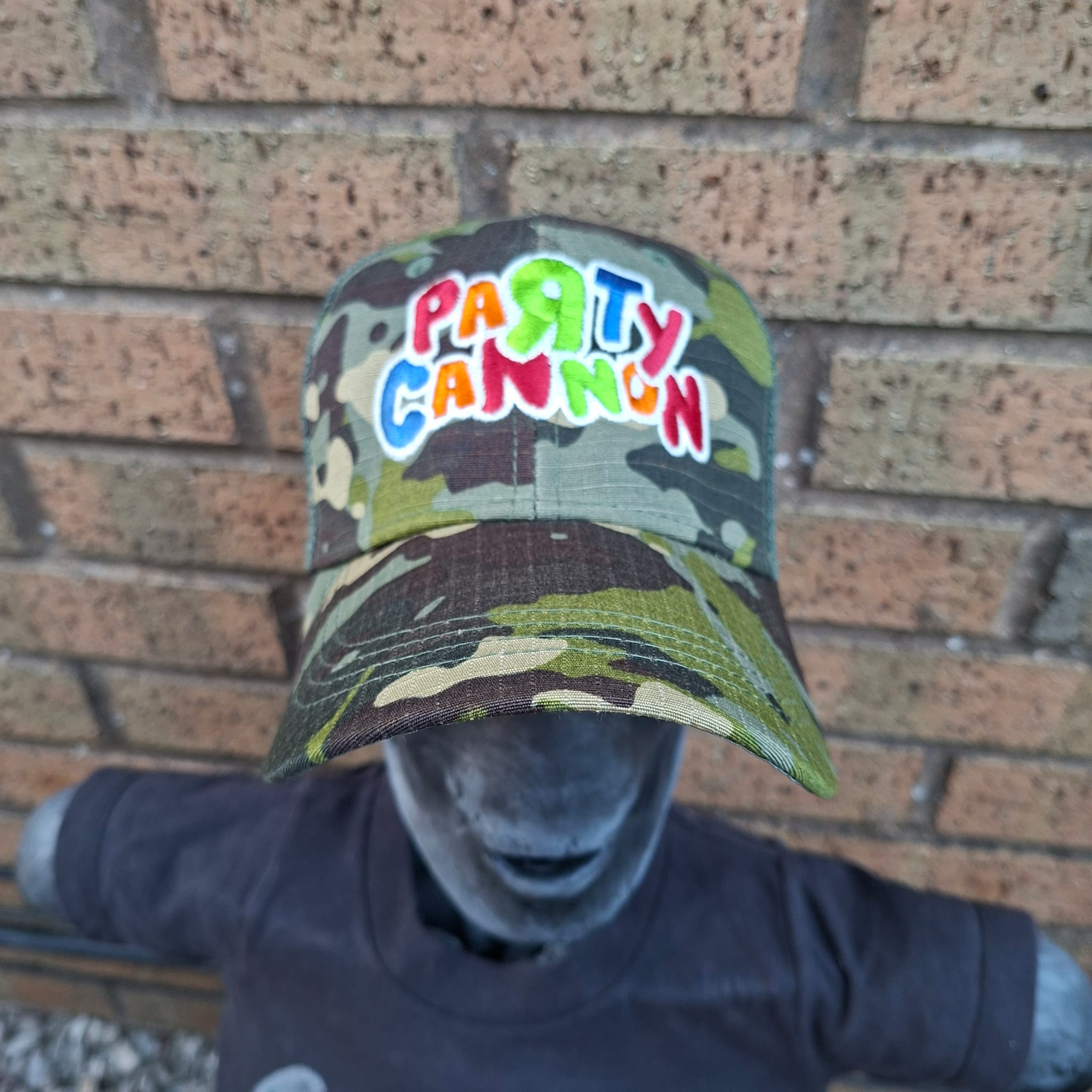 783punx-party-cannon-logo-casquette-trucker-camo-vert image 3