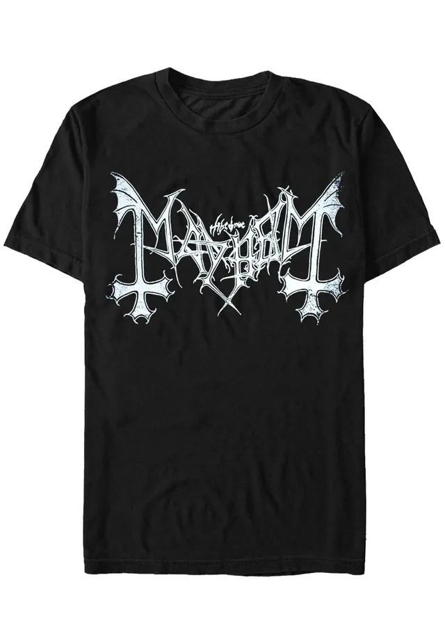 mayhem-distressed-logo-t-shirt-noir-homme-taille-m image 1