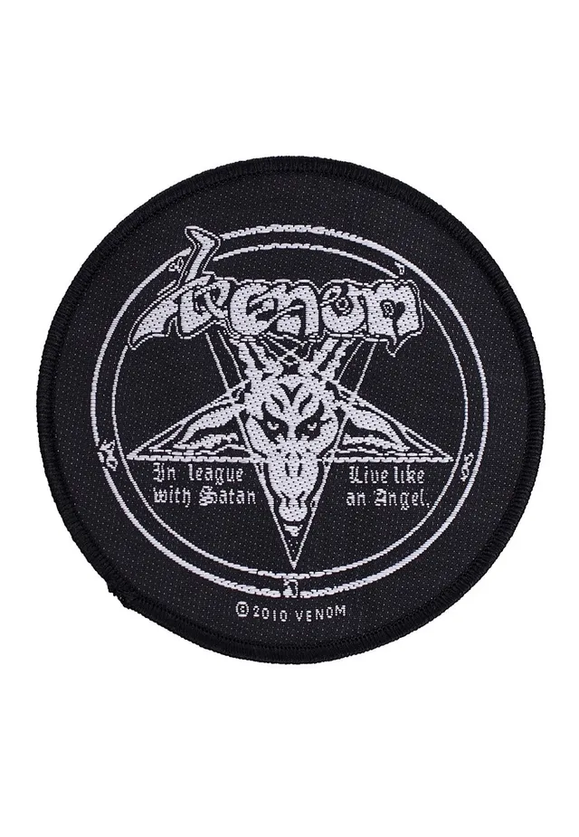 venom-in-league-with-satan-patch-noir-black-metal image 1
